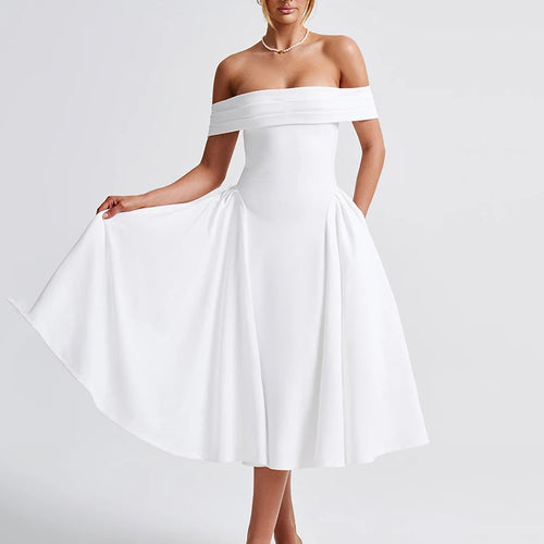 Load image into Gallery viewer, Elegant Strapless High Stretch Tight Long Dress For Women Pleated Party Club Evening Dress Sexy Backless Vestido Female
