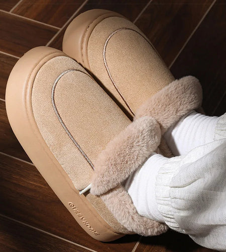 Women's Boots Snow Slip On Ankle Boots For Women Heels Winter Boots Platform Shoes Woman 2025 New Fur botas mujer Winter Shoes