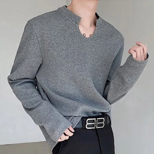 Load image into Gallery viewer, Men&#39;s T-shirt Casual Solid Color Male Pullover Long Sleeve Tops Korean Style Men Clothing Stylish Autumn 9C4333
