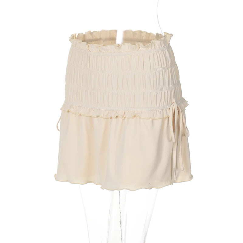 Slim Sexy Skirt Two Piece Sets Women Strapless Long Sleeve Crop Top And Hot Mini Skirt Female Party Two Piece Sets