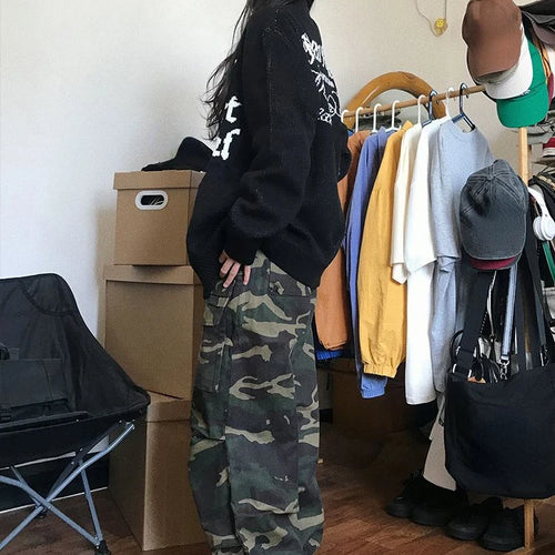 Load image into Gallery viewer, 2025 Y2k Aesthetic Jacquard Cardigans Autumn Winter Oversized Streetwear Tops New Grunge Casual Double Zippers Knitted Sweaters
