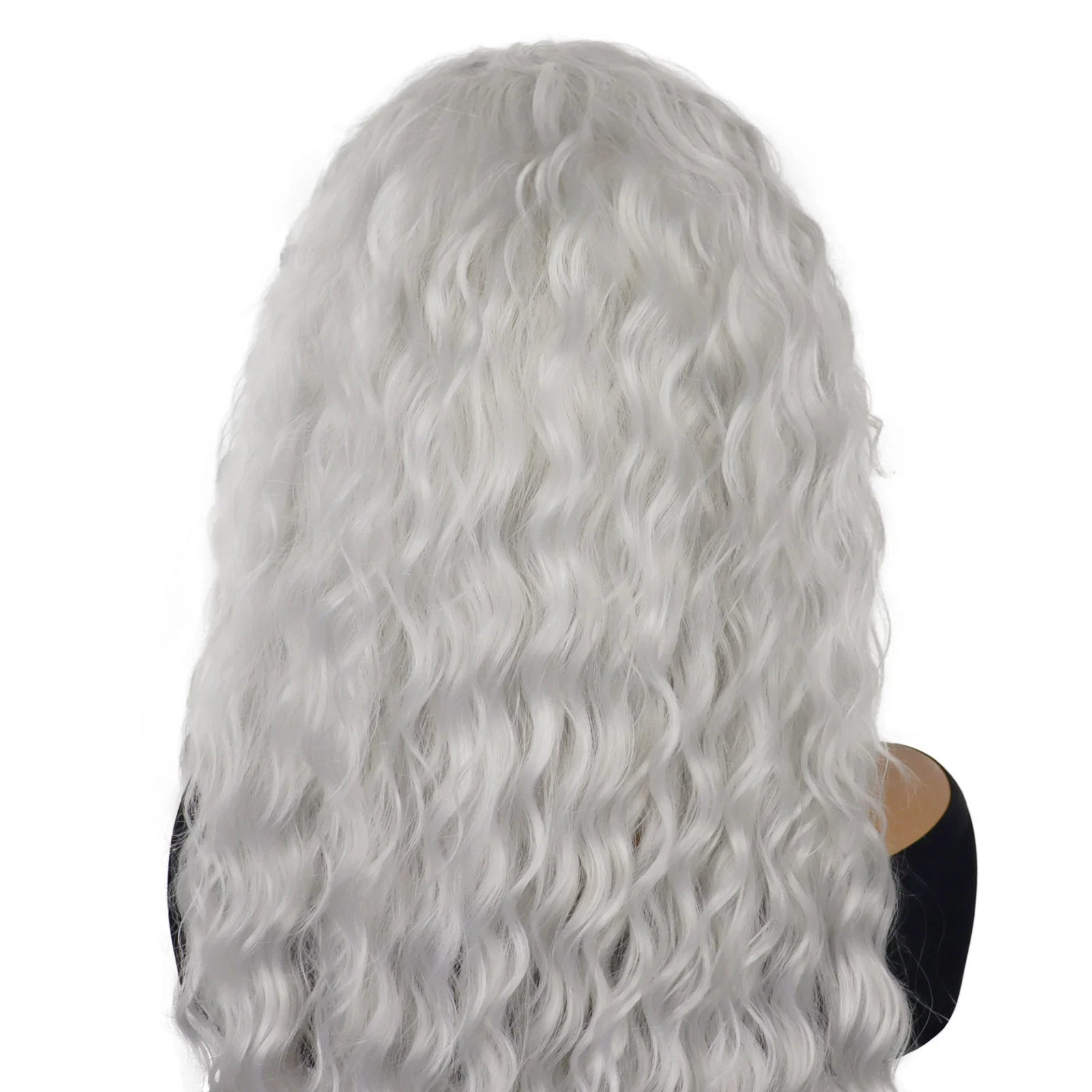 Synthetic Hair Long Grey Wigs for Women Thick Long Wavy Wig Fluffy Hairine with No Hair Part Regular Wigs Female Costume Wigs