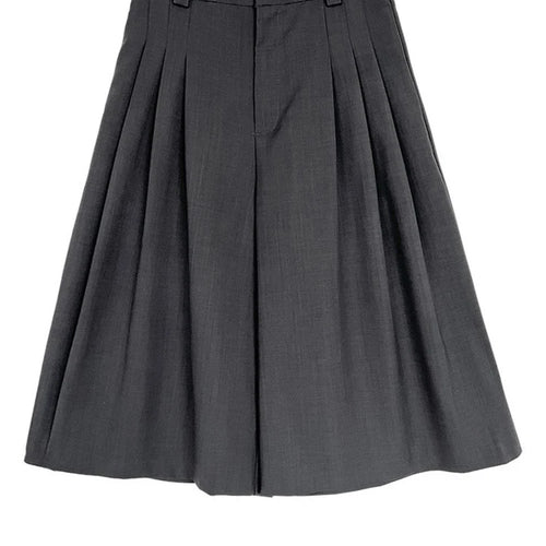 Load image into Gallery viewer, High Waist Gray Brief Pleated Wide Leg Calf-Length Pants New Trousers Women Fashion Tide Spring Autumn 2025 1DJ0997
