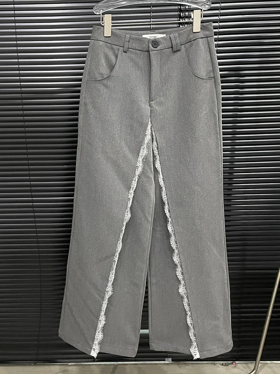 Hit Color Chic Two Piece Set For Women Strapless Sleeveless Vest High Waist Designer Pant Slimming Sets Female New