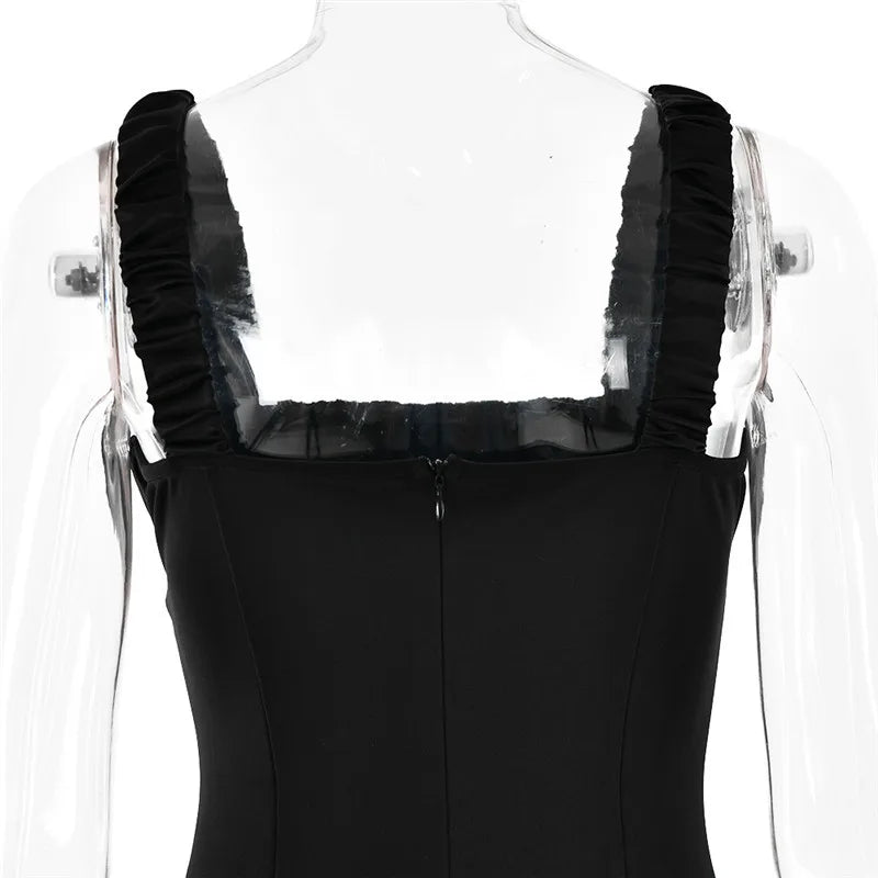 Elegant Satin Corset Mini Dress For Women  Fashion New Spaghetti Strap Sleeveless Backless A-line Club Party Sexy Dress