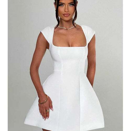 Load image into Gallery viewer, Elegant Sleeveless Square Collar Zipper Tight Skirt Sexy Bodycon Party Evening Dress Summer New 2024 Female Slim Vestido
