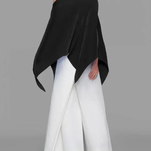 Load image into Gallery viewer, Women&#39;s Black Blouse T-shirt Asymmetric Batwing Sleeves One-Shoulder New Autumn Summer Loose Women Casual Tops Clot
