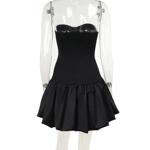 Load image into Gallery viewer, Off-shoulder Backless Sexy Mini Dress For Women Robe Fashion Solid Strapless Sleeveless A-line Slim Sexy Club Dress
