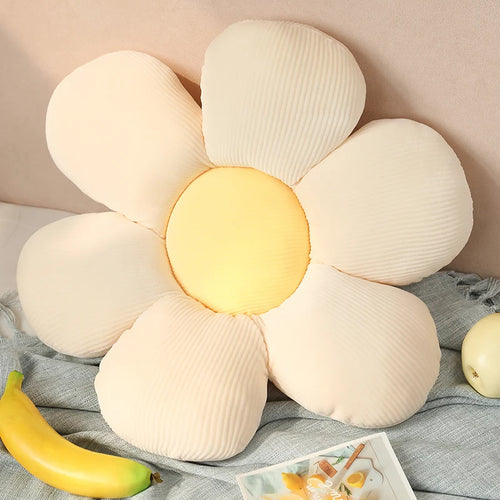 Load image into Gallery viewer, 30/75cm six Petal Flower Cushion Girly Room Decor Sunflower Pillow Bay Window Grey Flower Setting for Kids Bedroom Seat Pillow v2
