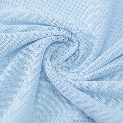 Load image into Gallery viewer, Blue Mesh Sexy Skirt Two Piece Sets Women Strapless Crop Tops And Maxi Skirt Ladies Fashion Elegant 2 Piece Sets
