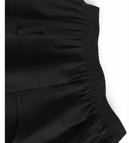 High Elastic Waist Black Irregular Hem Casual A-line Half-body Skirt Women Fashion Tide New Spring Autumn 2025 1DH6581