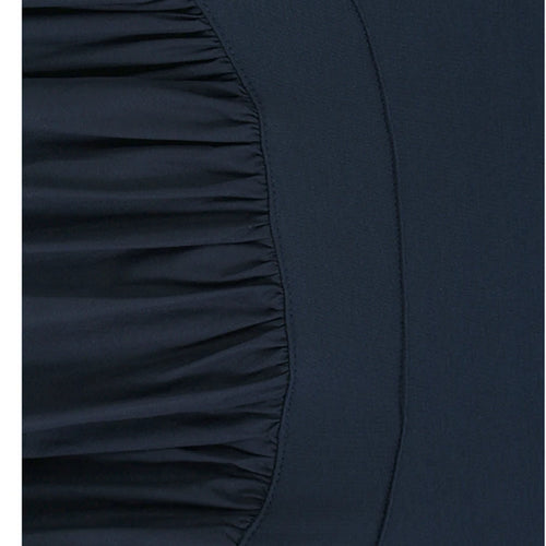 Load image into Gallery viewer, Women Blue Ruffles Spliced Pocket Big Size Midi Dress New Round Neck Short Sleeve Fashion Tide Spring Summer 2025 1DJ1325
