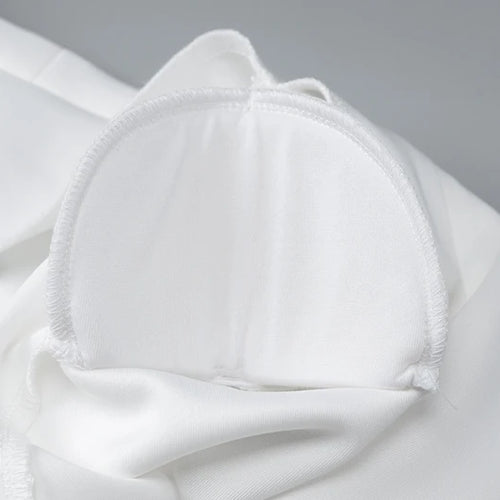 Load image into Gallery viewer, Women's Summer Solid Color Sexy Deep V Mini Dress Single Breasted  Long Sleeves Ruffled Edge Elegant Bodycon Dresses
