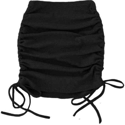 Load image into Gallery viewer, women&#39;s skirts harajuku 2024 spring autumn period ladies knitting thread side draw string elastic sexy skirts womens
