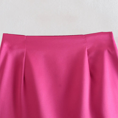 Load image into Gallery viewer, Women High Street Solid Color Side Zipper Sexy Mini Skirt Faldas Mujer Ladies Light Soft Casual Slim Chic Vestidos
