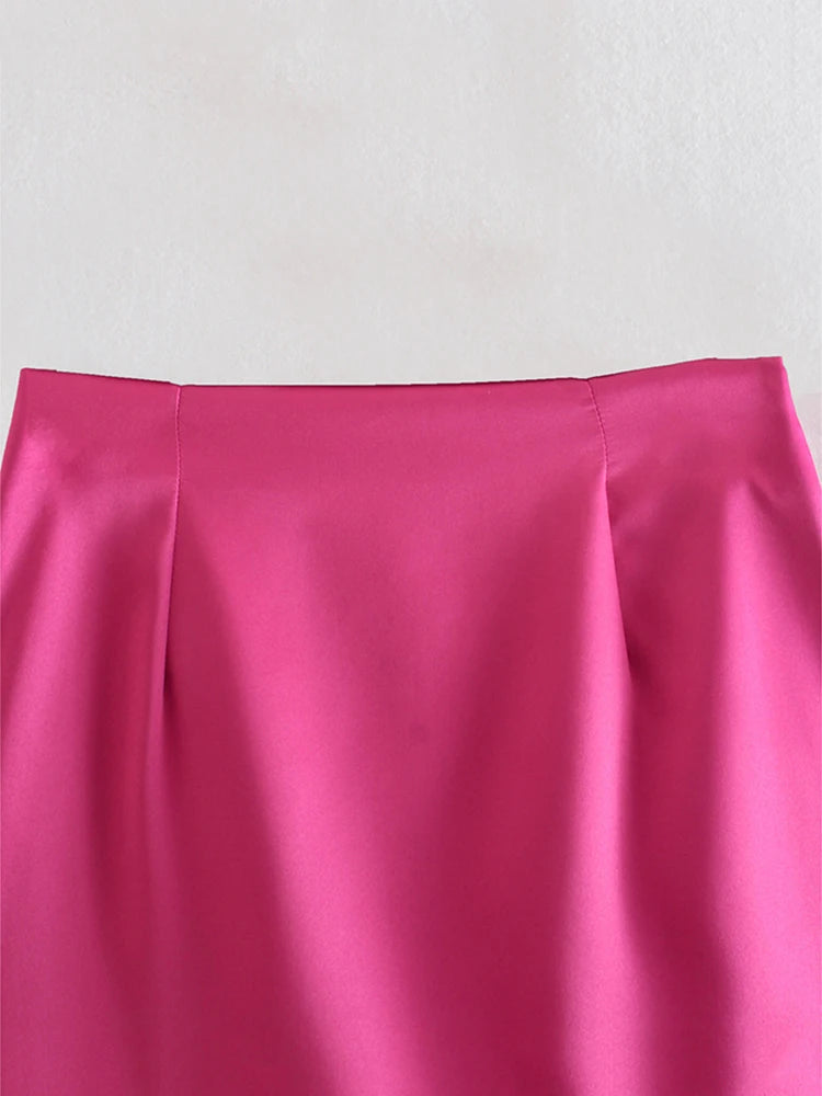 Women High Street Solid Color Side Zipper Sexy Mini Skirt Faldas Mujer Ladies Light Soft Casual Slim Chic Vestidos