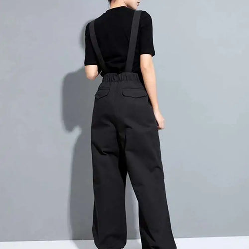 Load image into Gallery viewer, High Elastic Waist Rose Red Long Pocket Overalls Pants New Loose Fit Trousers Women Fashion Spring Autumn 2025 1DH0996
