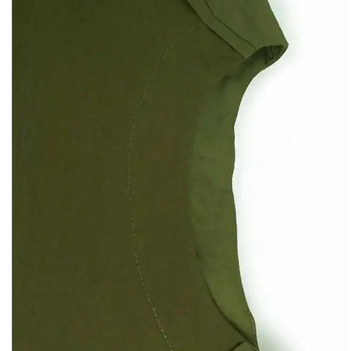 Load image into Gallery viewer, Women Green  Color-block Big Size T-shirt New Round Neck Long Lantern Sleeve Fashion Tide Spring Autumn 2025 1DH6792
