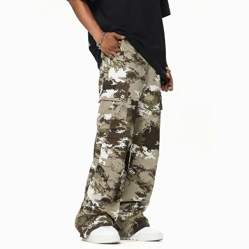 Load image into Gallery viewer, Men&#39;s Cargo Pants New American Style Loose Straight Leg Causal High Street Handsome Male Trousers Summer 2025 9W1737
