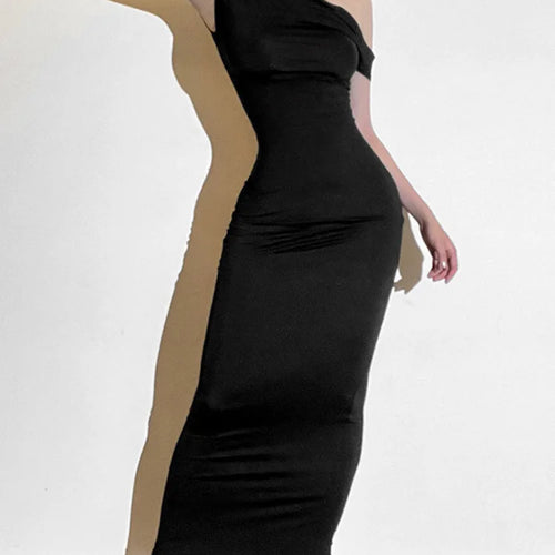 Load image into Gallery viewer, Elegant Sleeveless Irregular Bodycon Dress For Women 2024 Autumn New Fashion Long Dress Off Shoulder Party Evening Dress
