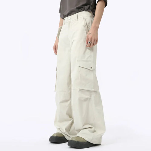 Load image into Gallery viewer, High Street Men&#39;s Cargo Pants Summer Loose Big Peckers Straight Trousers Wide Leg Male Casual Overalls 9C6311
