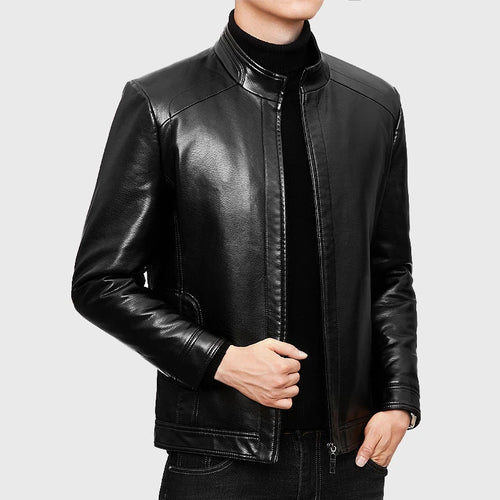 Load image into Gallery viewer, Men Fashion Leather jacket Men Leather Suit Jacket Men Slim Fit blazer Coat Streetwear Casual Blazer Jackets Male Outerwear mens
