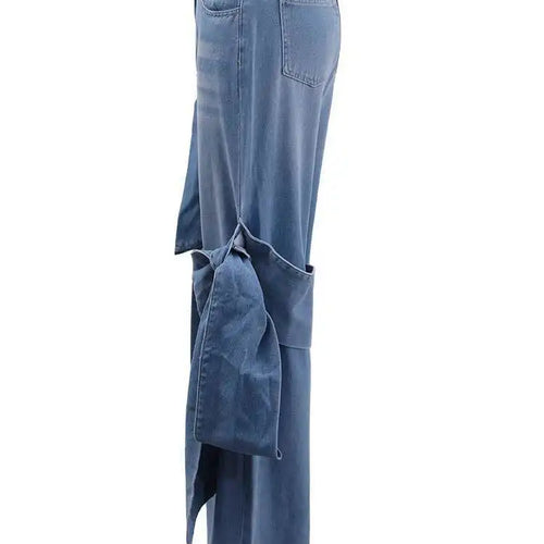 Load image into Gallery viewer, High Waist Blue Denim Bow Three-dimensional Long Wide Leg Jeans New Women Trousers Fashion Tide Spring Autumn 2025 CPDB180
