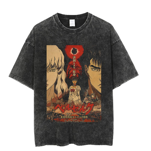 Load image into Gallery viewer, Vintage Washed Tshirts Anime T Shirt Harajuku Oversize Tee Cotton fashion Streetwear unisex top 15v1
