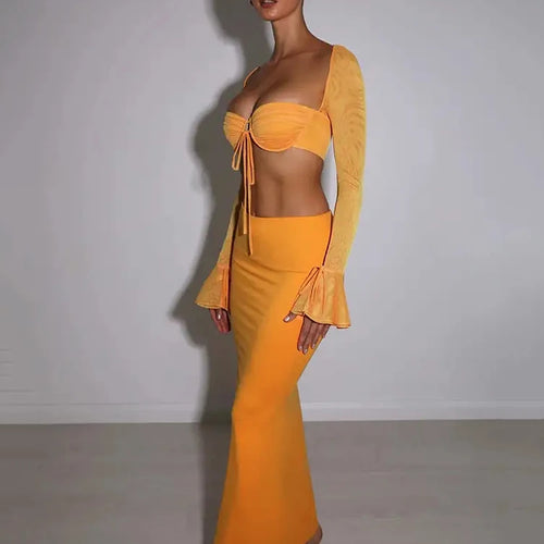 Load image into Gallery viewer, Thickened Fabric Sexy Maxi Skirt Women 2023 Autumn Winter New Solid High Waist Skinny Club Party Long Skirt Elegant
