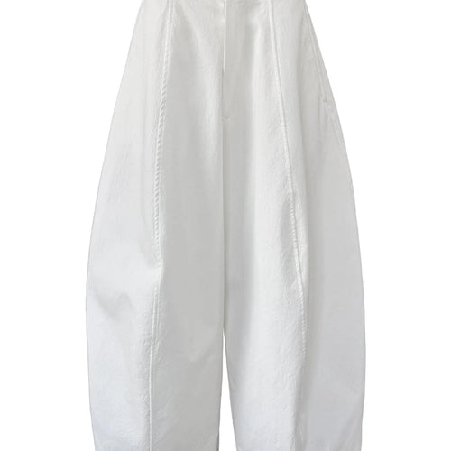 Load image into Gallery viewer, High Waist White Pocket Brief Shaped Long Wide Leg Pants New Trousers Women Fashion Tide Spring Autumn 2025 1DJ0735
