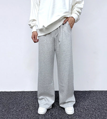Men's Sweatpants Trendy Loose American Summer Straight Wide Leg Basic Versatile Casual Pants Elastic Waist Trousers 9W1740