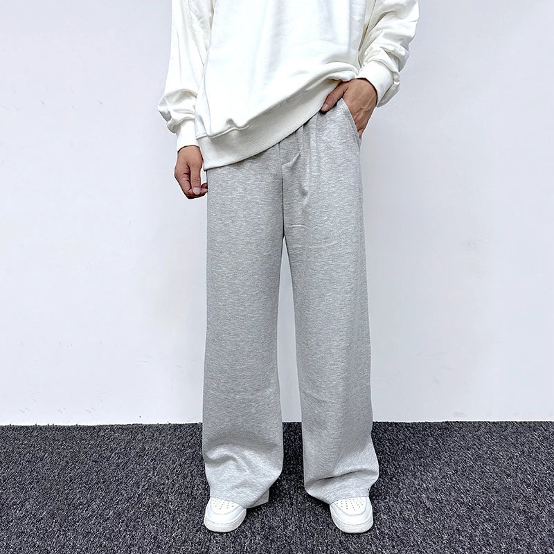Men's Sweatpants Trendy Loose American Summer Straight Wide Leg Basic Versatile Casual Pants Elastic Waist Trousers 9W1740