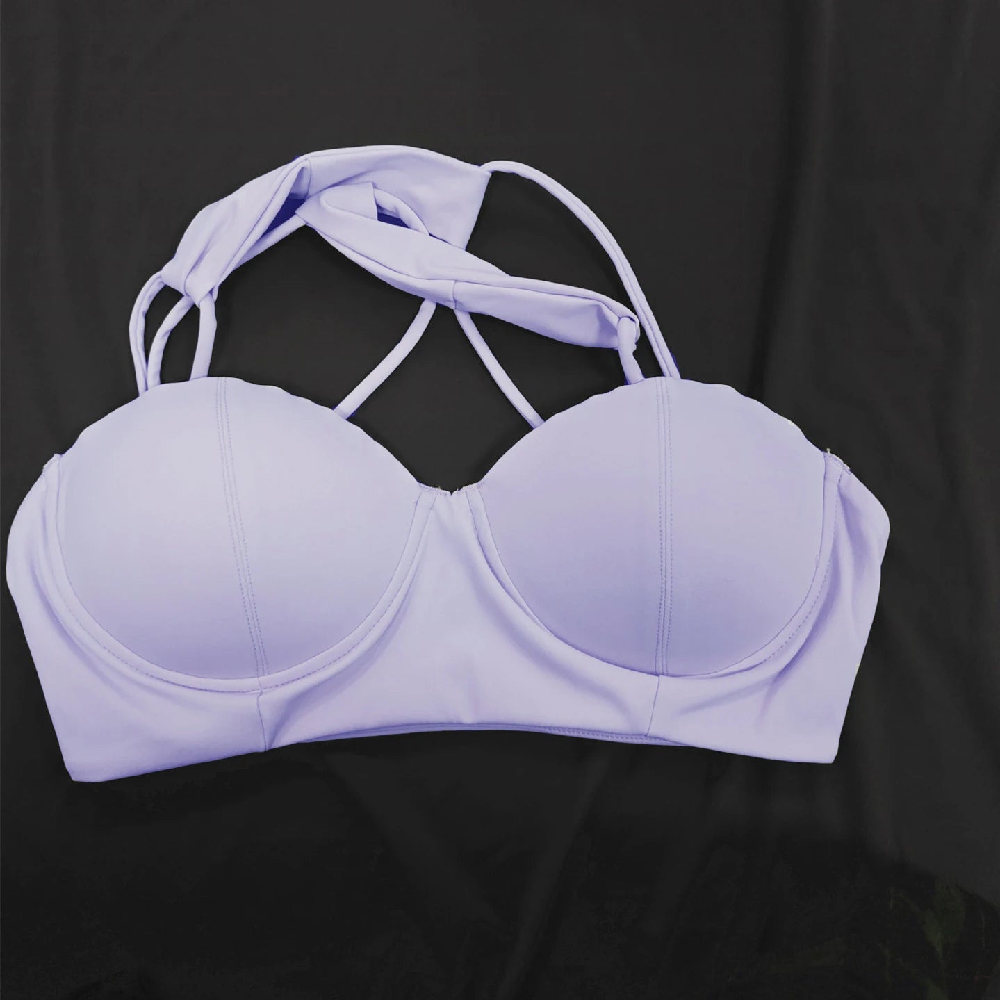 Women Sports Bra Sexy Criss Cross Straps Back High Support Impact Yoga Underwear Running Fitness Workout Bra Gym Padded Bralette