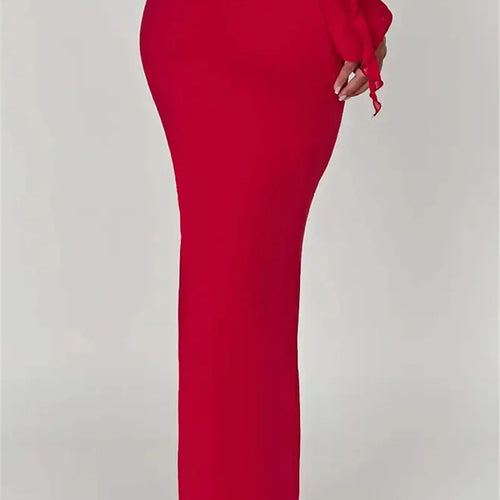 Load image into Gallery viewer, Thickened Fabric Sexy Maxi Skirt Women 2023 Autumn Winter New Solid High Waist Skinny Club Party Long Skirt Elegant
