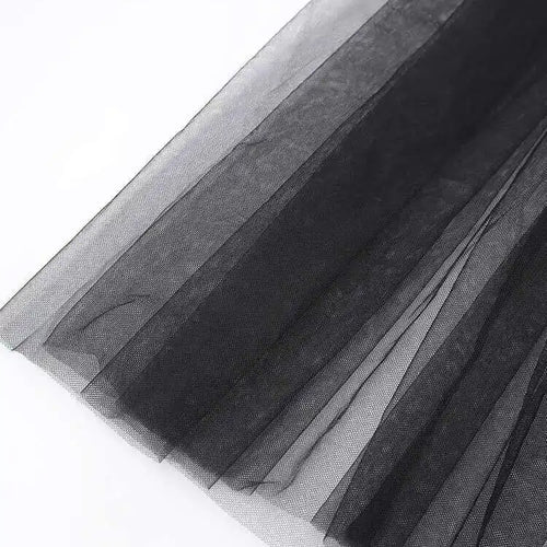 Load image into Gallery viewer, Women Black Irregular Ruffles Mesh Elegant Perspective Dress New Round Neck Sleeveless Fashion Spring Summer 2025 CPDB108
