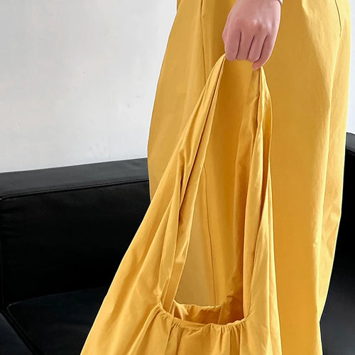 Load image into Gallery viewer, Women Blue With Bag Brief Elegant Long Vest Dress New Round Neck Sleeveless Fashion Tide Spring Autumn 2025 1DJ1112
