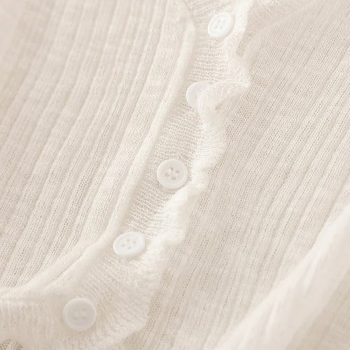 Load image into Gallery viewer, 2025 Sping Summer New Women's Solid Fashion V-neck Long Sleeve Cardigan Knitted Tops Single Breasted Sun Protection Clothes Chic
