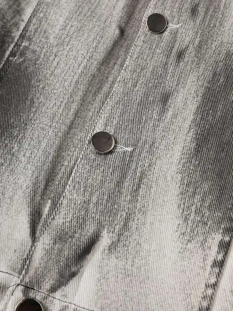 Black Denim Pu Leather Spliced Big Size Jacket New Lapel Long Sleeve Women Coat Fashion Tide Spring Autumn 2025 CPG2873