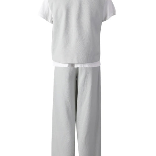 Load image into Gallery viewer, Big Size Lace Vest T-shirt Pants 3 Piece Suit New Round Neck Short Sleeve Women Fashion Tide Spring Autumn 2025 CPG3069
