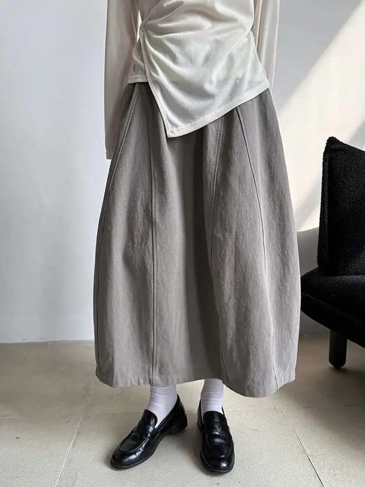 High Elastic Waist White Brief Elegant Pocket Bud Half-body Skirt Women Fashion Tide New Spring Autumn 2025 1DH9979