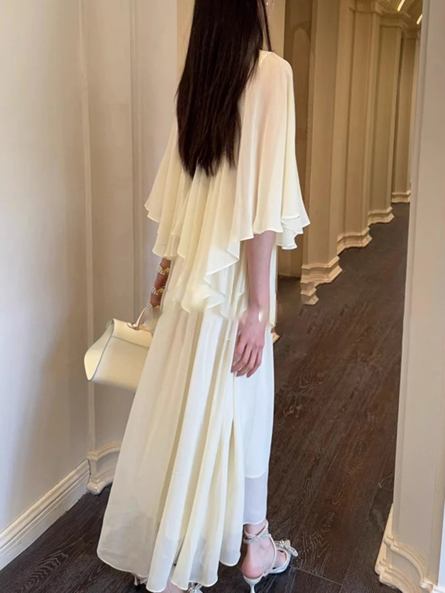 Spliced Diamonds Loose Dresses For Women O Neck Short Sleeve High Waist Temperament Dress Female Fashion Style New