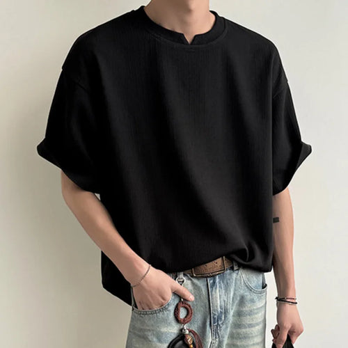 Load image into Gallery viewer, Men's T-shirts Short Sleeve Causal Clothing New Summer Casual V-neck Stripe LooseT-shirt Pullover Summer 2025 9W1565
