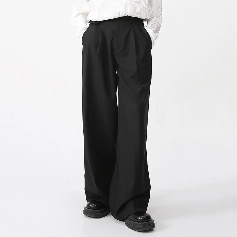 Men's Wear Spring New Casual Pants Loose Straight Korean Fashion Simple Solid Color Solid Color Male Trousers 9A6959