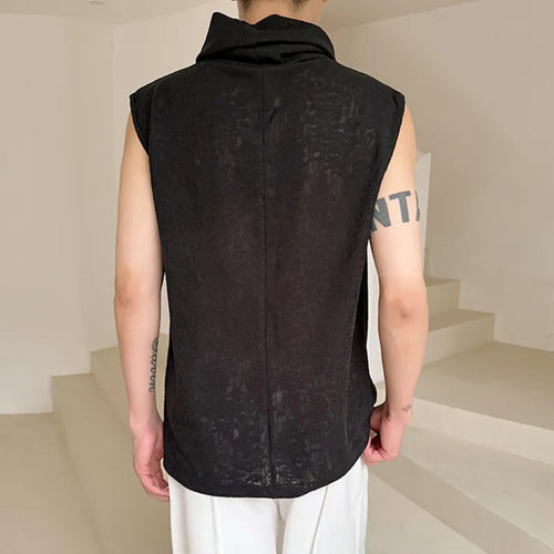 Load image into Gallery viewer, Chinese Style Loose Men&#39;s Tank Tops Casual Turtleneck Sleeveless Printing Simple Male Top New Summer Vest 9C6057
