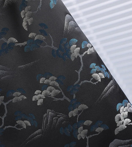 Korean Fashion Retro Women Black Flower High Waist Midi Skirt Spring Summer Elegant Vacation Party Long Skirts New Popular Trend