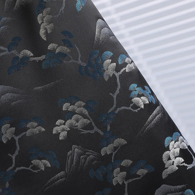 Korean Fashion Retro Women Black Flower High Waist Midi Skirt Spring Summer Elegant Vacation Party Long Skirts New Popular Trend