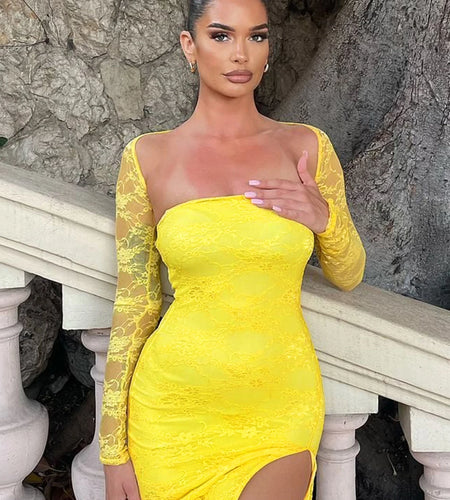 Solid Long Sleeve Backless Patchwork Flower Print Mesh Slit Sexy Slim Mini Dress Women Fashion Outfits Festival Party