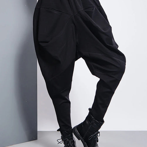 Load image into Gallery viewer, Big Pockets Spliced Irregular High Waist Harem Trousers New Loose Fit Pants Women Fashion Tide Spring Autumn 2025 1DD2684
