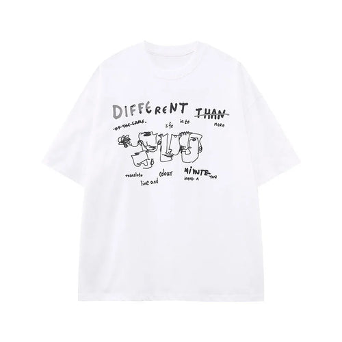 Load image into Gallery viewer, Men's T-shirts New Korean Letter Printed Design Solid Color Loose Trendy Short Sleeve Fashion Male Casual Top 9W1597
