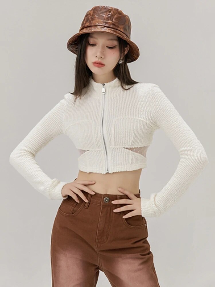 Solid Knitting Sweater For Women Stand Collar Long Sleeve Losoe Causal Temeprament Sweater Female Fashion Clothing